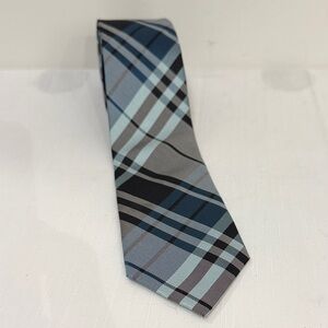 Pierre Cardin Plaid Tie - Black, Gray, Blue